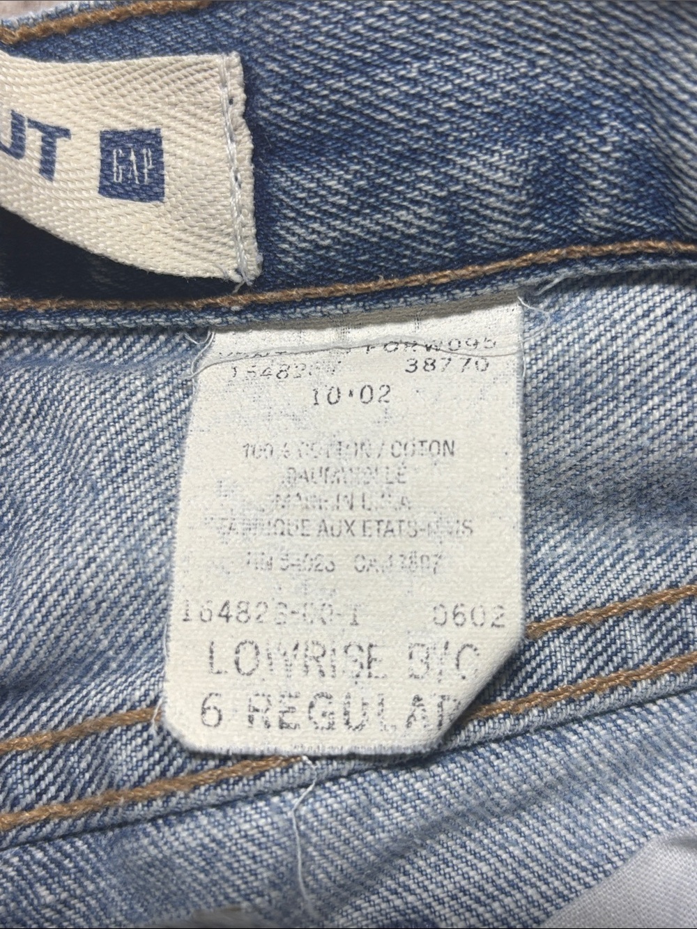 Gap Blue Jeans Women 6 Regular Light Blue Low Rise Boot Cut USA Vintage (19) - Picture 2 of 7